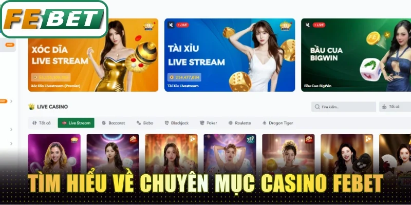 Casino Febet - Sòng Bài Trực Tuyến Đẳng Cấp Dealer Sexy 1 Tìm hiểu nhanh về chuyên mục casino Febet